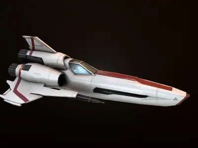 Battlestar Galactica Viper Mk II Low-poly 3D model