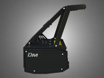 Drum Mulcher Compact Track - Skid Steer Loader Attachment 3D model