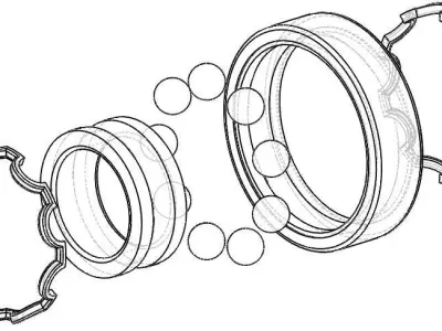Ball bearing with a small cage Free 3D print model