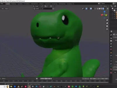 Dinosaur Small Low-poly 3D model