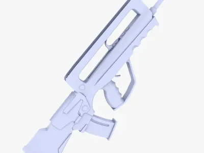 Famas Assault Rifle Low-poly 3D model