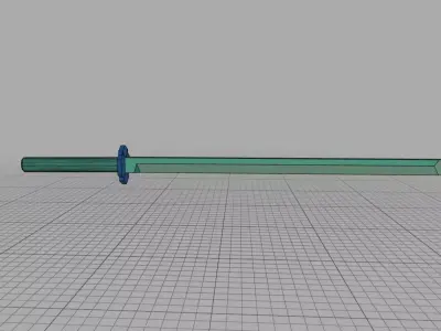 3D Low poly sword Free low-poly 3D model