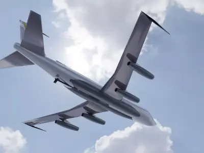 EC-135T Electronic Tanker Style Jet - Custom 1950s Aircraft Low-poly 3D model