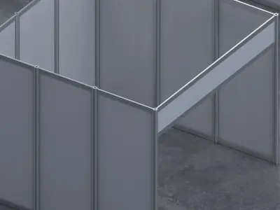 Modular Exhibition Stands Base Free 3D model