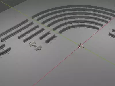 Complete Rail Set Free low-poly 3D model