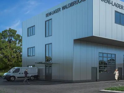 Warehouse Building 01 Low-poly 3D model