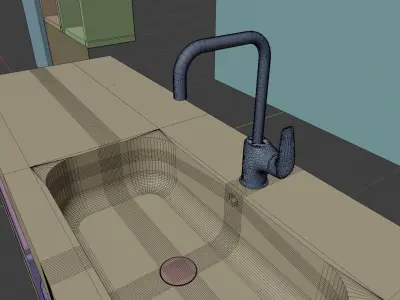 Washbasin cabinet Legnobagno Freedom F90 Free 3D model