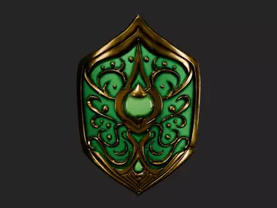 Fantasy Ornate Shield 3D model