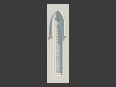 Medieval Gothic Window 01 3D model