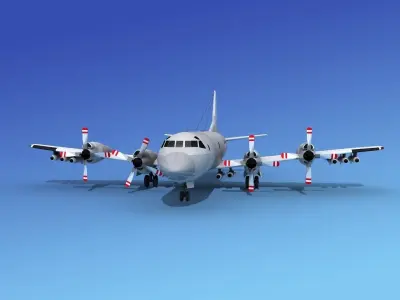 Lockheed P-3 Orion Bare Metal 3D model
