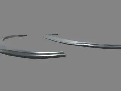 Front Bumper Lip Car 04 Low-poly 3D model