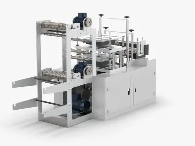Fully Automatic Disposable Glove Medical Film Machine 3D model