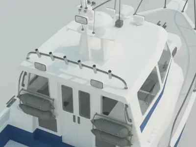 Fishing Motor Boat - Tuna Hunter 3D model