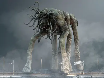 Creature of the Mist Low-poly 3D model