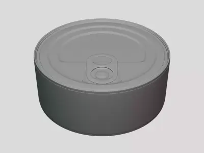 Short Tuna Can - Geometry Only No Textures No Materials 3D model