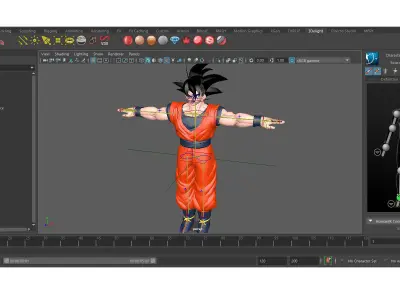 Goku 3D Model And Rig 3D model