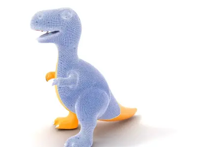 Yellow Dinosaur Toy model pack Low-poly 3D model