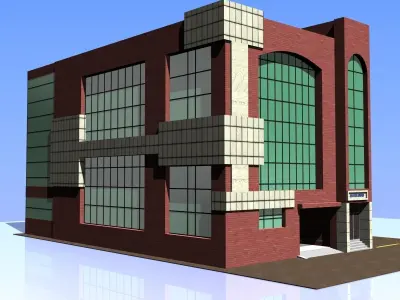 Bank Building 01 3D model