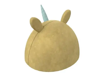 Unicorn Meow Hut Cat Hut Cat Tent Cozy Yellow 3D model