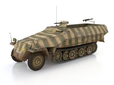 SDKFZ 251 Ausf D - Half-track - 104 3D model