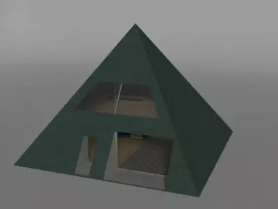 Modern Pyramid House Low-poly 3D model