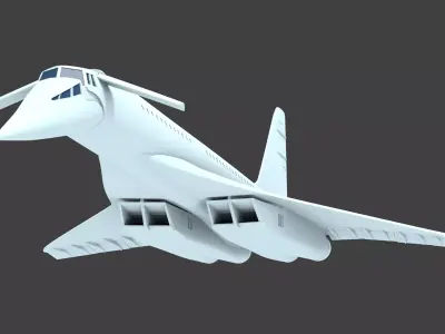 tu-144 d sst 3D print model