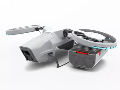 Cargo Quadrocopter  Dron Concept 03 3D model