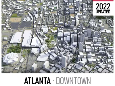 Atlanta Low-poly 3D model