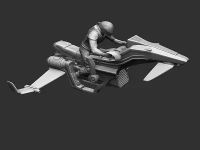 Motorcycle of the future 3D print model