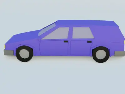 car  3 low poly Free 3D model