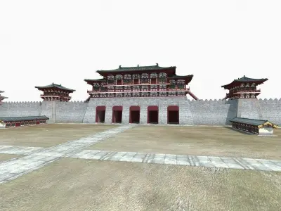 Ancient Chinese city 3D model