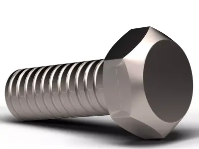 Hex Bolt Low-poly 3D model
