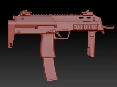  Hip Hop UZI Kolye GUN Shape Pendant Necklace Necklaces Jewelry 3D print model