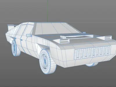 Low Poly Stylish Car 3D Model Free low-poly 3D model