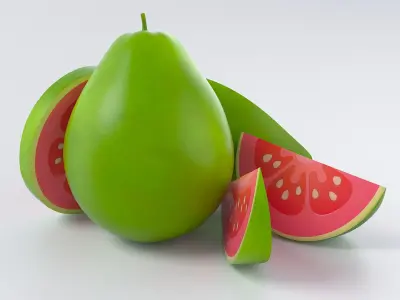 Cartoon Guava 3D model