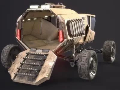 E360 heavy duty truck Low-poly 3D model