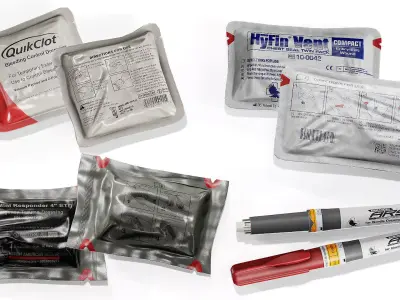 MEDICAL FIRST AID ITEMS Low-poly 3D model