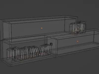 Book Shelf  Free low-poly 3D model