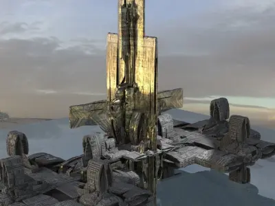 Space station solar Energy Base 2 3D model