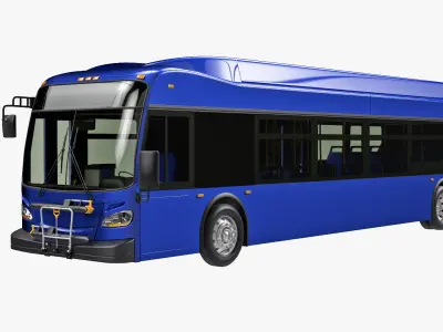 New Flyer XDE40Short bus 3D model