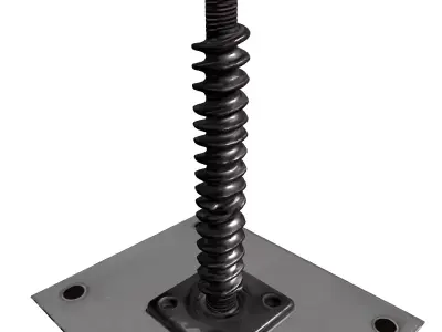 Industrial Adjustable Leveling Screw Foot Low-poly 3D model