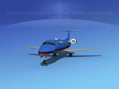Embraer ERJ-135 British Midland 3D model