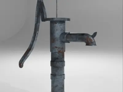 Old hand pump 3D model