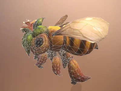 Hornet Low-poly 3D model