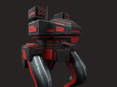 SCI FI WAR ROBOT Low-poly 3D model