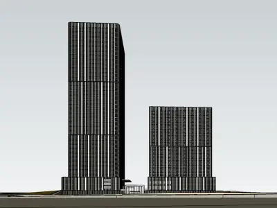 Urban Oasis Office Building -Skyline Harmony Free 3D model