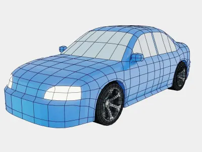 Simple Vehicles Traffic Transport Pack Low-poly 3D model