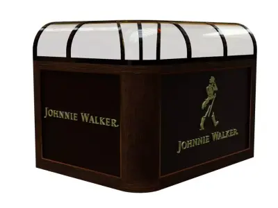 Johnnie Walker Bar Stand Low-poly 3D model