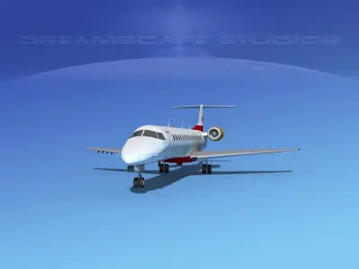 Embraer ERJ-140 New Mexico Jet 3D model