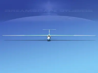 SZD-36 Cobra Glider V04 Low-poly 3D model